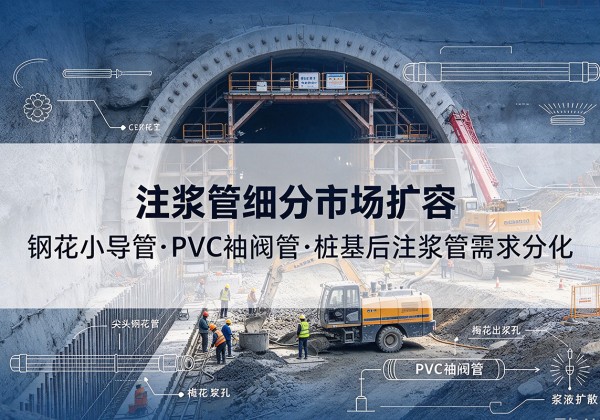 兴国注浆管细分市场扩容，隧道钢花小导管、PVC 袖阀管、桩基后注浆管需求分化